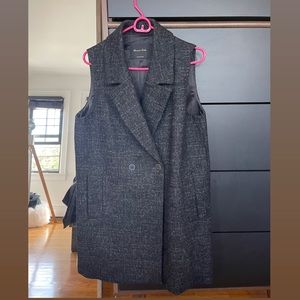Massimo Dutti double breasted structured wool alpaca vest